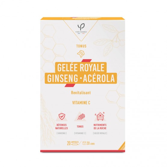 Ampoules Gelée Royale, Ginseng & Acérola cure de gelée royale bio